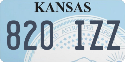 KS license plate 820IZZ