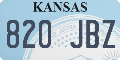 KS license plate 820JBZ
