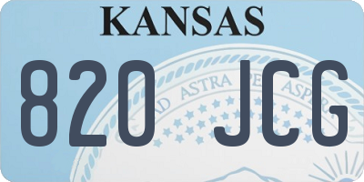 KS license plate 820JCG
