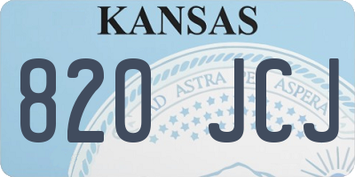 KS license plate 820JCJ