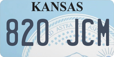 KS license plate 820JCM