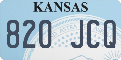 KS license plate 820JCQ