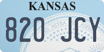 KS license plate 820JCY