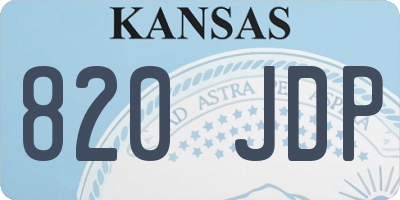 KS license plate 820JDP