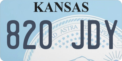 KS license plate 820JDY