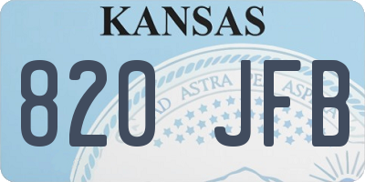 KS license plate 820JFB