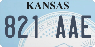 KS license plate 821AAE