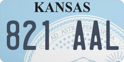 KS license plate 821AAL