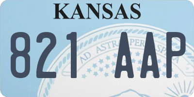 KS license plate 821AAP