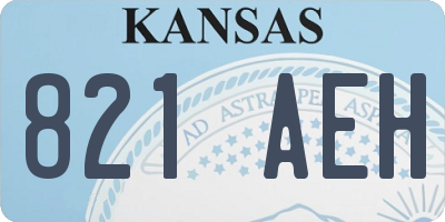 KS license plate 821AEH