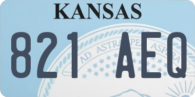KS license plate 821AEQ