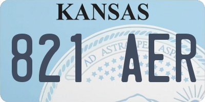 KS license plate 821AER