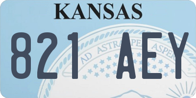 KS license plate 821AEY