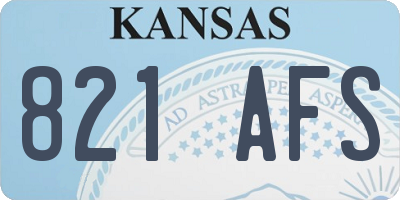 KS license plate 821AFS