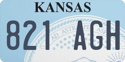 KS license plate 821AGH