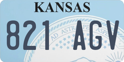 KS license plate 821AGV