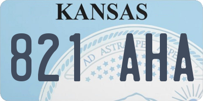 KS license plate 821AHA