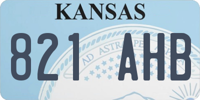 KS license plate 821AHB