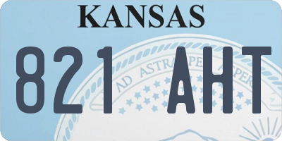 KS license plate 821AHT