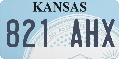 KS license plate 821AHX