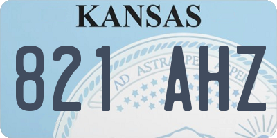 KS license plate 821AHZ