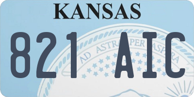 KS license plate 821AIC