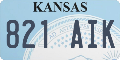 KS license plate 821AIK