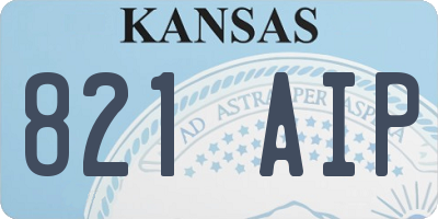 KS license plate 821AIP
