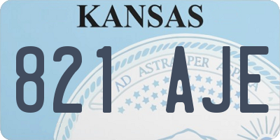 KS license plate 821AJE