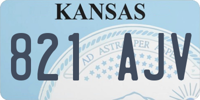 KS license plate 821AJV