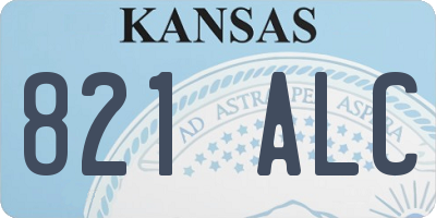 KS license plate 821ALC