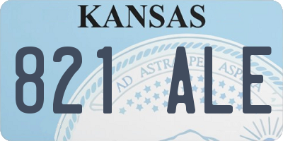 KS license plate 821ALE