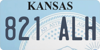 KS license plate 821ALH