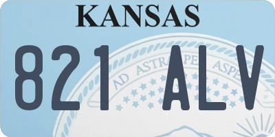 KS license plate 821ALV