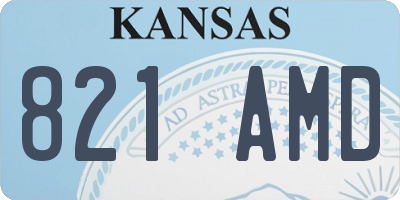 KS license plate 821AMD