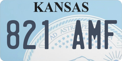 KS license plate 821AMF