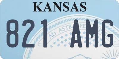 KS license plate 821AMG