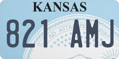 KS license plate 821AMJ