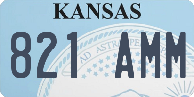 KS license plate 821AMM