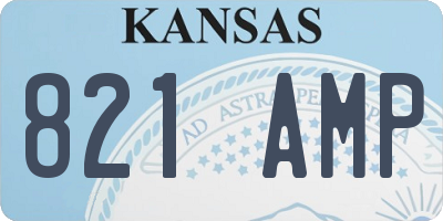 KS license plate 821AMP
