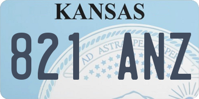 KS license plate 821ANZ