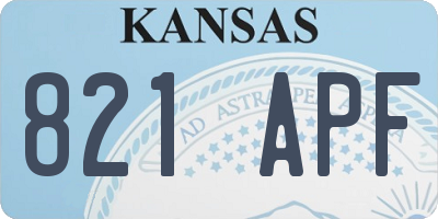 KS license plate 821APF