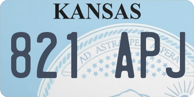 KS license plate 821APJ
