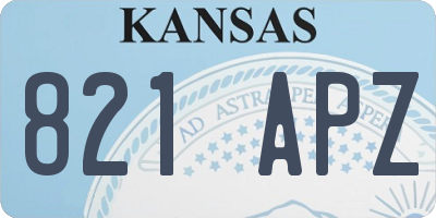 KS license plate 821APZ