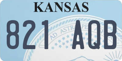 KS license plate 821AQB