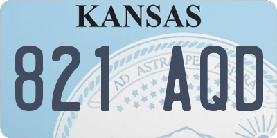 KS license plate 821AQD