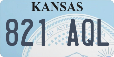 KS license plate 821AQL