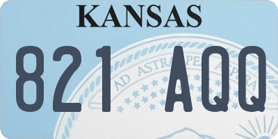 KS license plate 821AQQ