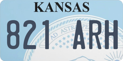 KS license plate 821ARH