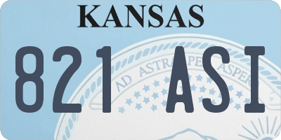 KS license plate 821ASI